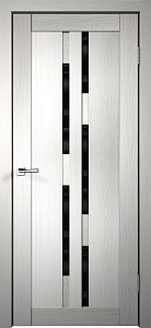 Дверь межкомнатная VellDoris Unica 7 Белая (стекло чёрное) 600х2000