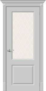 Двери Скинни-13 Grace / White Сrystal ( серая эмаль ) 600х2000