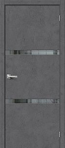 Межкомнатная дверь Браво-2.55 Slate Art / Mirox Grey 600х2000