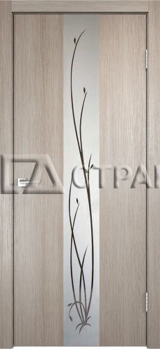 Дверь межкомнатная VellDoris Smart-Z2 капучино Зеркало веточки бронза