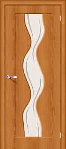 Межкомнатная дверь Вираж-2 Миланский орех / Art Glass 600х2000