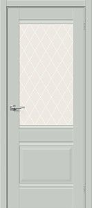 Двери эмалит Прима-3 Grey Matt / White Сrystal 600х2000