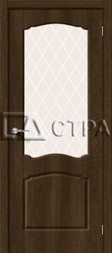 Межкомнатная дверь Альфа-2 Dark Barnwood / White Сrystal