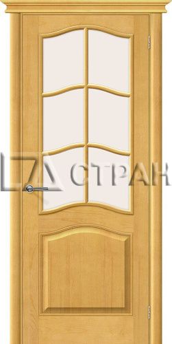 Двери М7 (Медовый) / стекло Сатинато массив сосны 