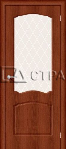 Межкомнатная дверь Альфа-2 Итальянский орех / White Сrystal