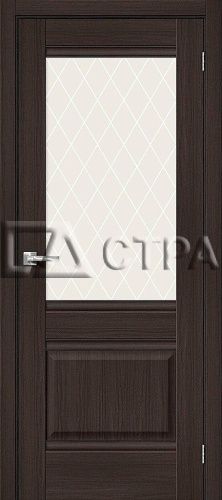 Межкомнатная дверь Прима-3 Wenge Melinga / White Сrystal